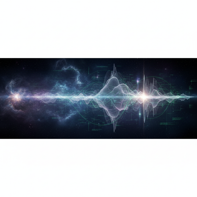 Abstract cosmic waveform representing the Resonant Real.